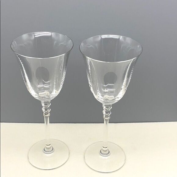 Set of Two Mikasa Sonnet Cryslal Wine glasses - Picture 7 of 8